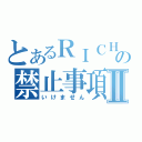 とあるＲＩＣＨの禁止事項Ⅱ（いけません）