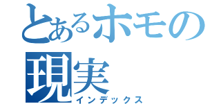 とあるホモの現実（インデックス）