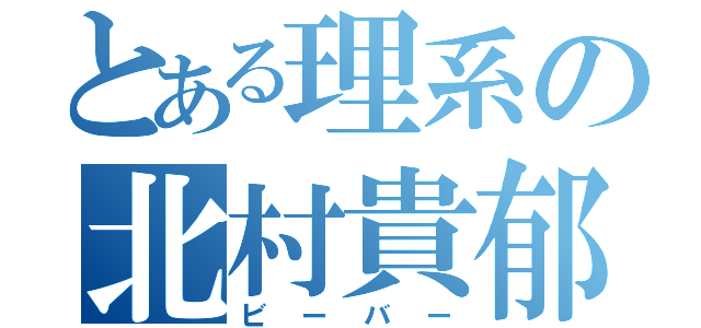 とある理系の北村貴郁（ビーバー）