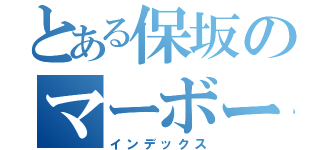 とある保坂のマーボー（インデックス）