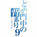 とある門中の背番号９（インデックス）