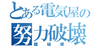 とある電気屋の努力破壊（旗破壊）