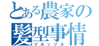 とある農家の髪型事情（ツルッツル）