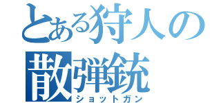 とある狩人の散弾銃（ショットガン）