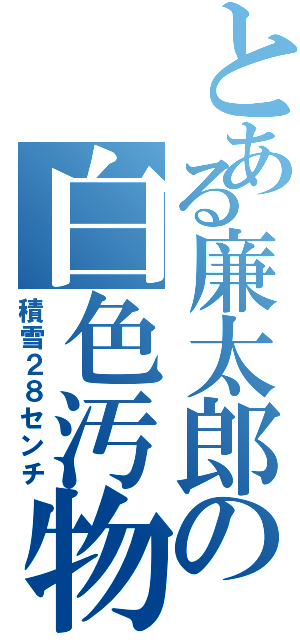 とある廉太郎の白色汚物（積雪２８センチ）