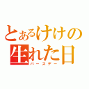 とあるけけの生れた日（バースデー）