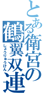 とある衛宮の鶴翼双連（しょうりゅうけん）