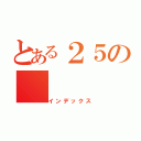 とある２５の（インデックス）