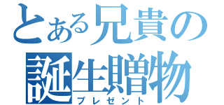 とある兄貴の誕生贈物（プレゼント）