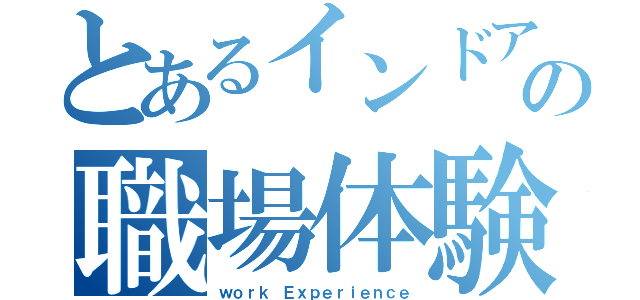 とあるインドア派の職場体験（ｗｏｒｋ Ｅｘｐｅｒｉｅｎｃｅ）