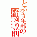 とある青年部の稲刈り前（ミゾ切り）