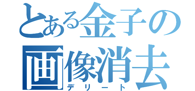 とある金子の画像消去（デリート）