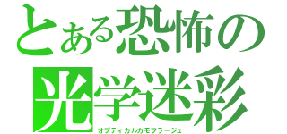 とある恐怖の光学迷彩（オプティカルカモフラージュ）