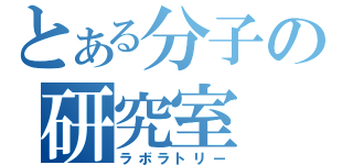 とある分子の研究室（ラボラトリー）