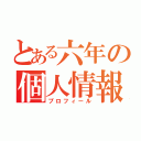 とある六年の個人情報（プロフィール）