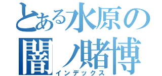 とある水原の闇ノ賭博（インデックス）