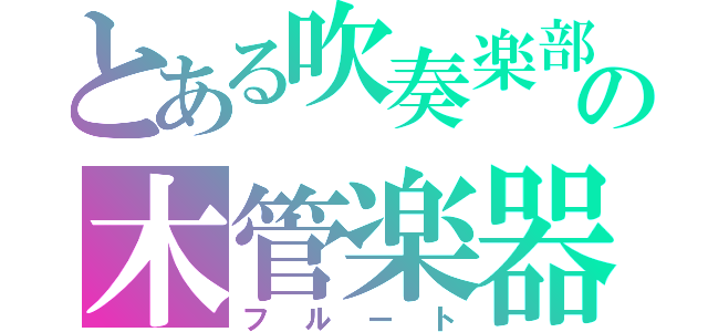 とある吹奏楽部の木管楽器（フルート）