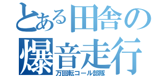 とある田舎の爆音走行（万回転コール部隊）