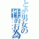 とある男女の性的行為（セックス）