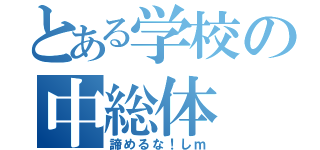 とある学校の中総体（諦めるな！しｍ）