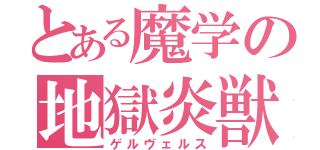 とある魔学の地獄炎獣（ゲルヴェルス）