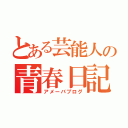 とある芸能人の青春日記（アメーバブログ）