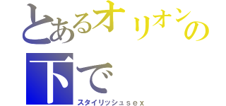 とあるオリオンの下で（スタイリッシュｓｅｘ）