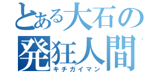 とある大石の発狂人間（キチガイマン）