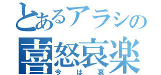 とあるアラシの喜怒哀楽（今は哀）