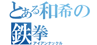 とある和希の鉄拳（アイアンナックル）