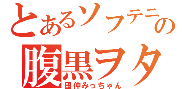 とあるソフテニの腹黒ヲタ（國仲みっちゃん）