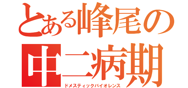 とある峰尾の中二病期（ドメスティックバイオレンス）