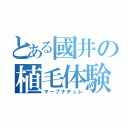 とある國井の植毛体験（マープナチュレ）