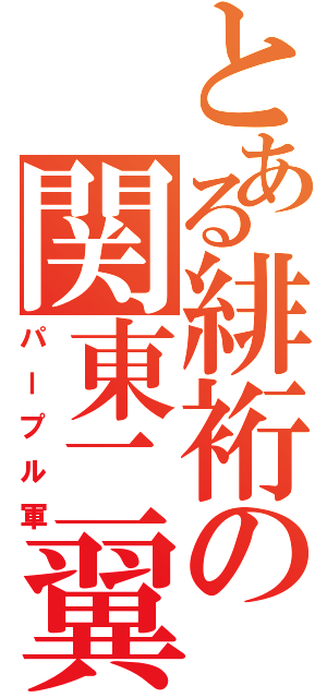 とある緋裄の関東二翼（パープル軍）