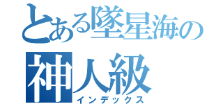 とある墜星海の神人級（インデックス）