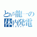 とある龍一の体内発電（１万ボルト）