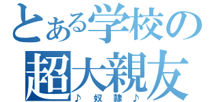 とある学校の超大親友（♪奴隷♪）