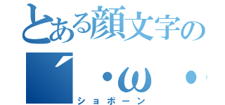 とある顔文字の´・ω・｀（ショボーン）