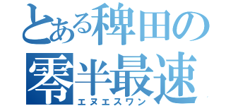 とある稗田の零半最速（エヌエスワン）