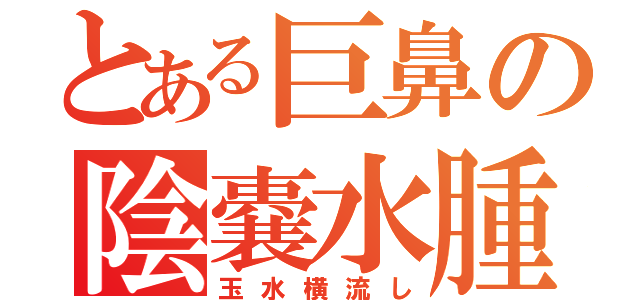 とある巨鼻の陰嚢水腫（玉水横流し）