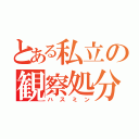 とある私立の観察処分者（ハスミン）