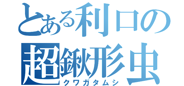 とある利口の超鍬形虫（クワガタムシ）