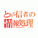 とある信者の情報処理研究会（データプロセスタ）