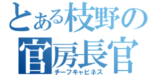 とある枝野の官房長官（チーフキャビネス）