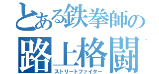 とある鉄拳師の路上格闘（ストリートファイター）