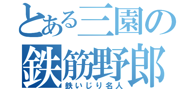 とある三園の鉄筋野郎（鉄いじり名人）