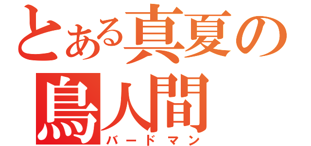 とある真夏の鳥人間（バードマン）