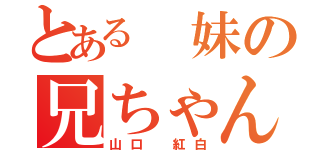 とある 妹の兄ちゃん（山口 紅白）