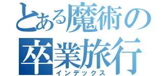 とある魔術の卒業旅行（インデックス）