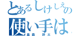 とあるしけしえの実の使い手は（畠森 幹太）